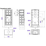 Kachlová Krbová kamna ABX Venezia exklusive L, Zelená